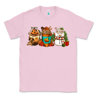 Bubblegum Pink Halloween thanksgiving christmas coffee cups Classic Tee - FaDigitalArtStudio