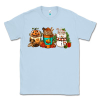 Dusty Blue Halloween thanksgiving christmas coffee cups Classic Tee - FaDigitalArtStudio