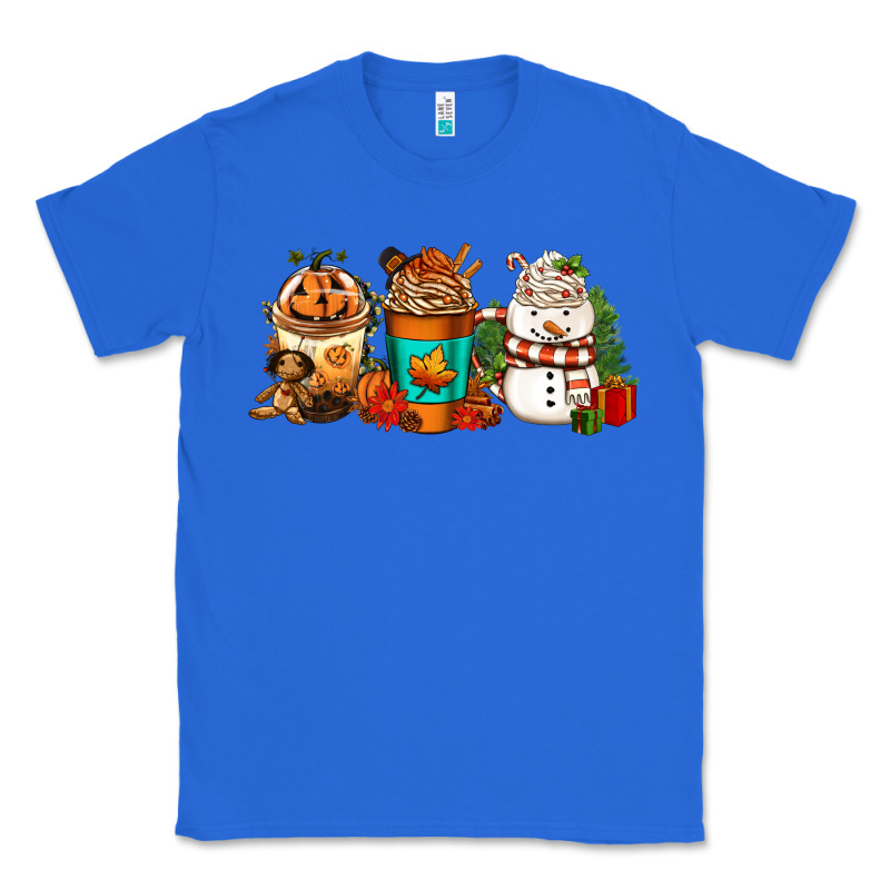 Halloween Thanksgiving Christmas Coffee Cups Classic Tee by FaDigitalArtStudio | Teevron
