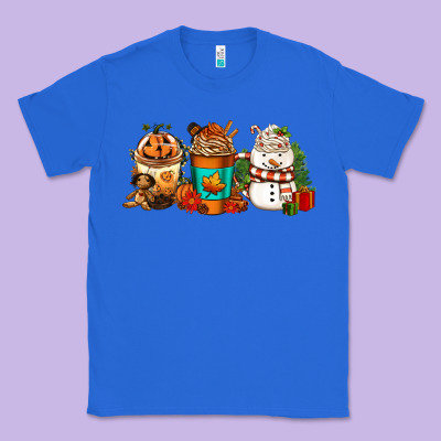 Halloween Thanksgiving Christmas Coffee Cups Classic Tee Designed By Fadigitalartstudio
