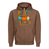 Chestnut autumn leaves and pumpkins please Zipper Hoodie - Zillion Design Studio