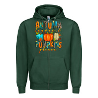 Sports Green autumn leaves and pumpkins please Zipper Hoodie - Zillion Design Studio
