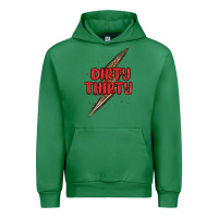 Emerald dirty thirty lightning bolt Urban Hoodie - MaliasSmallBusiness
