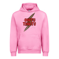 Fuchsia Pink dirty thirty lightning bolt Urban Hoodie - MaliasSmallBusiness