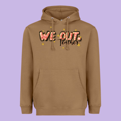 We Out Teacher Heavyweight Hoodie Designed By Jahusdesignshop