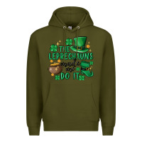 Army Green the leprechauns made me do it Premium Hoodie - MaliasSmallBusiness