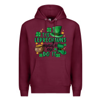 Burgundy the leprechauns made me do it Premium Hoodie - MaliasSmallBusiness