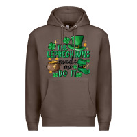 Coffee the leprechauns made me do it Premium Hoodie - MaliasSmallBusiness