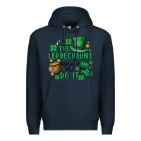 Navy the leprechauns made me do it Premium Hoodie - MaliasSmallBusiness