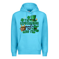 Ocean Blue the leprechauns made me do it Premium Hoodie - MaliasSmallBusiness