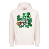 Pale Pink the leprechauns made me do it Premium Hoodie - MaliasSmallBusiness