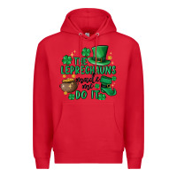 Red the leprechauns made me do it Premium Hoodie - MaliasSmallBusiness