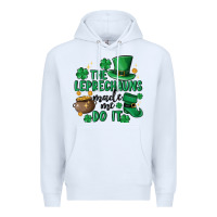 White the leprechauns made me do it Premium Hoodie - MaliasSmallBusiness