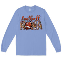 Colony Blue football nana with leopard Long Sleeve Tee - texasbilliewilder
