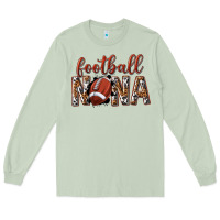 Matcha football nana with leopard Long Sleeve Tee - texasbilliewilder