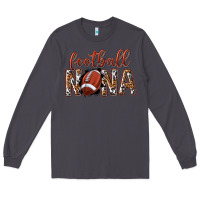 Smoke football nana with leopard Long Sleeve Tee - texasbilliewilder