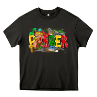 Asphalt barber Heavy Core Tee - CowhideDigitalArt