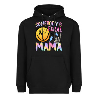 Black somebody's feral mama Heavyweight Hoodie - JahusDesignShop