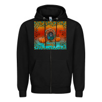 Black thankful with turkey and pumpkins Zipper Hoodie - RanaPortraitStore