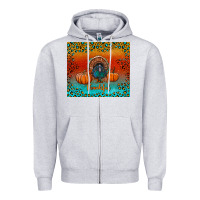 Heather Grey thankful with turkey and pumpkins Zipper Hoodie - RanaPortraitStore