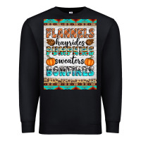 Black Flannels Hayrides Pumpkins Sweaters Bonfires Premium Sweatshirt - Artiststas