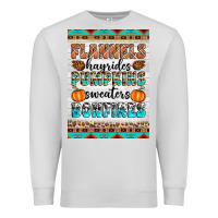 Dove Grey Flannels Hayrides Pumpkins Sweaters Bonfires Premium Sweatshirt - Artiststas