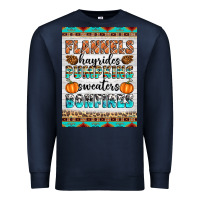 Navy Flannels Hayrides Pumpkins Sweaters Bonfires Premium Sweatshirt - Artiststas
