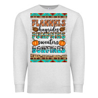 Oatmeal Heather Flannels Hayrides Pumpkins Sweaters Bonfires Premium Sweatshirt - Artiststas