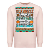 Pale Pink Flannels Hayrides Pumpkins Sweaters Bonfires Premium Sweatshirt - Artiststas