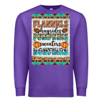 Purple Flannels Hayrides Pumpkins Sweaters Bonfires Premium Sweatshirt - Artiststas