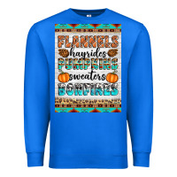 True Royal Flannels Hayrides Pumpkins Sweaters Bonfires Premium Sweatshirt - Artiststas