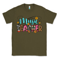Army Green music teacher Classic Tee - Zillion Design Studio