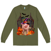 Army Green Pig halloween Long Sleeve Tee - RanaPortraitStore