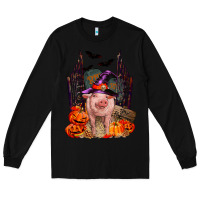 Black Pig halloween Long Sleeve Tee - RanaPortraitStore