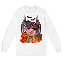 White Pig halloween Long Sleeve Tee - RanaPortraitStore