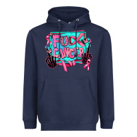 Navy fuck cancer Heavyweight Hoodie - AdoDesignShop