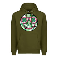 Army Green st patrick's smiley Premium Hoodie - MaliasSmallBusiness