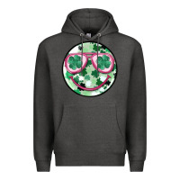 Charcoal Heather st patrick's smiley Premium Hoodie - MaliasSmallBusiness