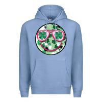 Colony Blue st patrick's smiley Premium Hoodie - MaliasSmallBusiness