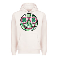 Pale Pink st patrick's smiley Premium Hoodie - MaliasSmallBusiness