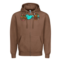Peace Love Thanksgiving Turkey Zipper Hoodie | Teevron