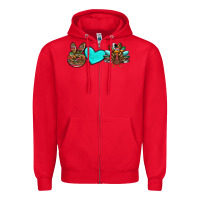 Red peace love thanksgiving turkey Zipper Hoodie - RanaPortraitStore