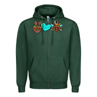 Sports Green peace love thanksgiving turkey Zipper Hoodie - RanaPortraitStore