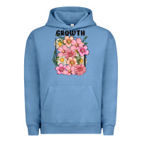Pigment Pebble Blue growth flower Urban Hoodie - MaliasSmallBusiness