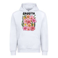 White growth flower Urban Hoodie - MaliasSmallBusiness