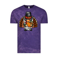 Cloud Purple thanksgiving turkey gnome Vintage Tee - BarkalooDesign