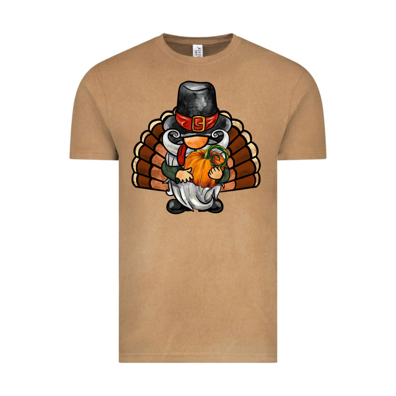 Thanksgiving Turkey Gnome Vintage Tee by BarkalooDesign | Teevron