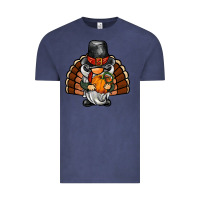 Vintage Denim thanksgiving turkey gnome Vintage Tee - BarkalooDesign