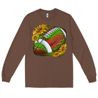 Chestnut footballwithsunflowers Long Sleeve Tee - texasbilliewilder