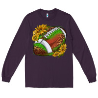 Plum footballwithsunflowers Long Sleeve Tee - texasbilliewilder